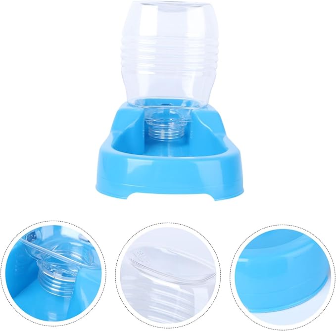 Puppy Water Feeder Creative Automatic Pet Drinking Tool for Dogs Puppies Smooth Design Non Tip Water Bowl for Home Pet Shops Blue