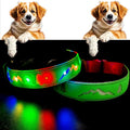 LED Dog Collar, 15 Light Modes, USB-C Rechargeable, Silicone Material, Adjustable Size, (Green Pro, XL(19.7-23.6"))