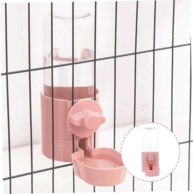 TOYANDONA Hanging PET Water Dispenser Automatic Water Feeder for Dogs and Cats Leak-Proof Drinking Fountain for Cage Suitable for Small Animals
