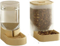 Automatic Gravity Pet Feeder with Water Bottle - Food Storage and Drinking Dispenser for Dogs and Cats(Yellow Set)