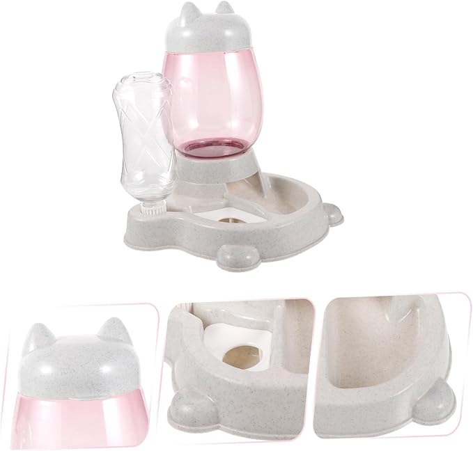 SUPVOX Indoor Pet Feeder Bowl Automatic Feeder for Dogs Cats Safe and Easy to Clean