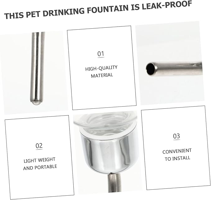 Kisangel 2pcs Pet Water Dispenser Hanging Automatic Drinking Bottle for Cats Puppies and Dogs Convenient Feeder Easy to Attach Cages