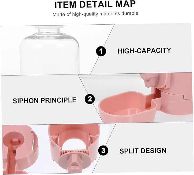 1Pc Hanging Pet Water Feeder Automatic Dog Cat Water Dispenser Compact Material Easy Portable for Pets