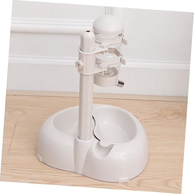 NOLITOY Pet Automatic Feeder White Wall-Mounted Drinking Fountain for Dogs and Cats Non- Design Easy to Height Automatic Water Dispenser for Pets