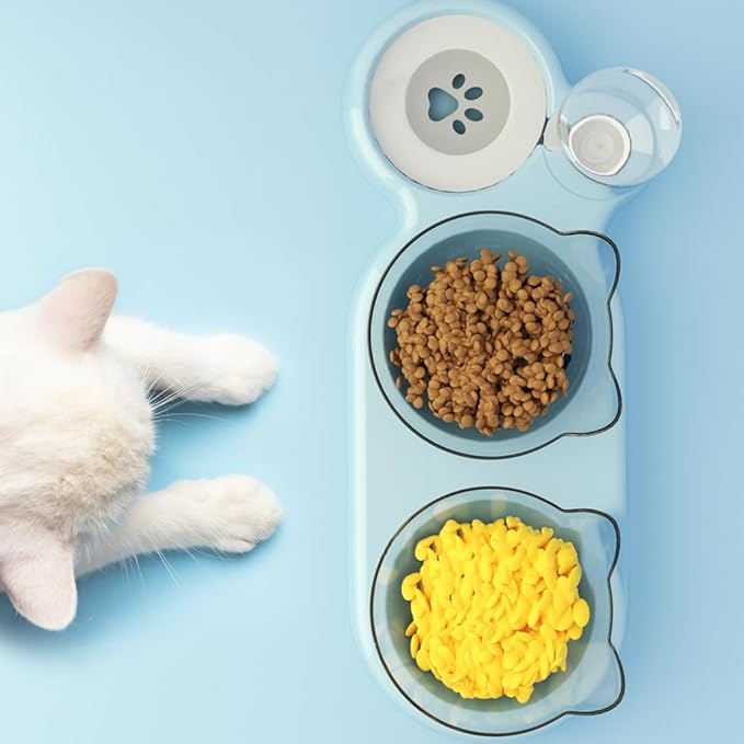 Detachable Cats Watering Eatting Bowl Double Bowl Pet Easy Washable Bowl Automatic Bowl for Dog Watering Feeding Bowl