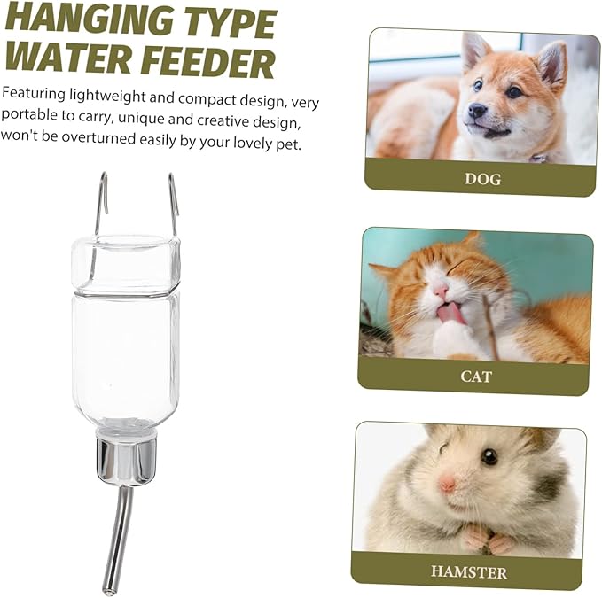 Kisangel 3pcs Dog Water Bottle Dispenser Large Dog Water Dispenser for Crate Pet Bottle Automatic Feeder for Cat