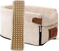 Pet Car Booster Seat Portable Breathable Travel Carrier Stable Puppy Dog Car Seat Summer Cooling Mat (Beige)
