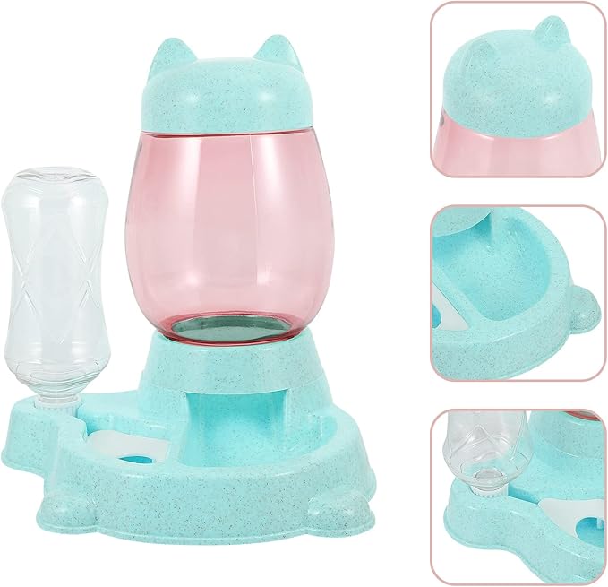 1pc Automatic Dog Water Dispenser and Food Feeder Bowl Pet Water Bowl for Dogs and Cats -Spill Design Easy to High-Density Material for Feeding and Hydration