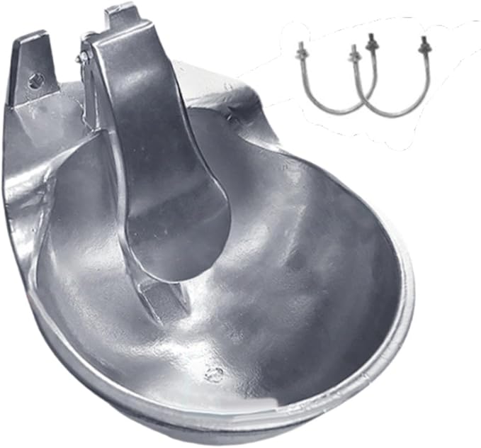 Automatic Drinking Water Bowl Water Drinker Bowl,Pet Water Bowl,Farm Animals Pet Water Dispenser for Cattle Horse Dog, Blue Large(Cast Aluminum)