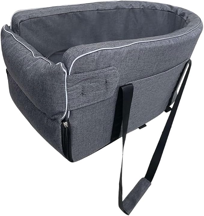 Portable Dog Car Seats for Small Dogs, Cars Central Control Puppy Car Seats Booster Seat for Cars Washable Foldable Puppy Seat Adjustable Straps and Storage Pocket