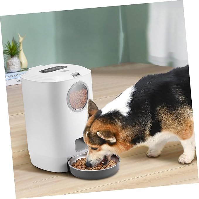 1pc Smart Pet Feeder for Dogs Cats Automatic Food Dispenser Portion Control Removable Bowl for Timed Feeding and Meals