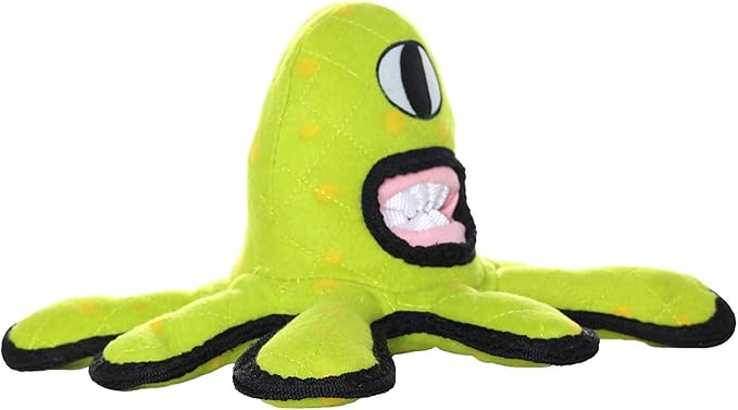 TUFFY® - World's Tuffest Soft Dog Toy - Alien - Multiple Layers. Made Durable, Strong & Tough. Interactive Play (Tug, Toss & Fetch). Machine Washable & Floats. (Green, Large 2 Pack)