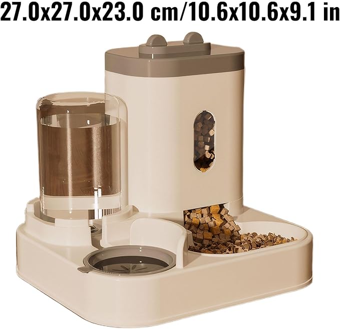 Automatic Pet Feeder with Water Dispenser - Self-Feeding Station for Cats and Dogs, Ideal for Home or Travel Use