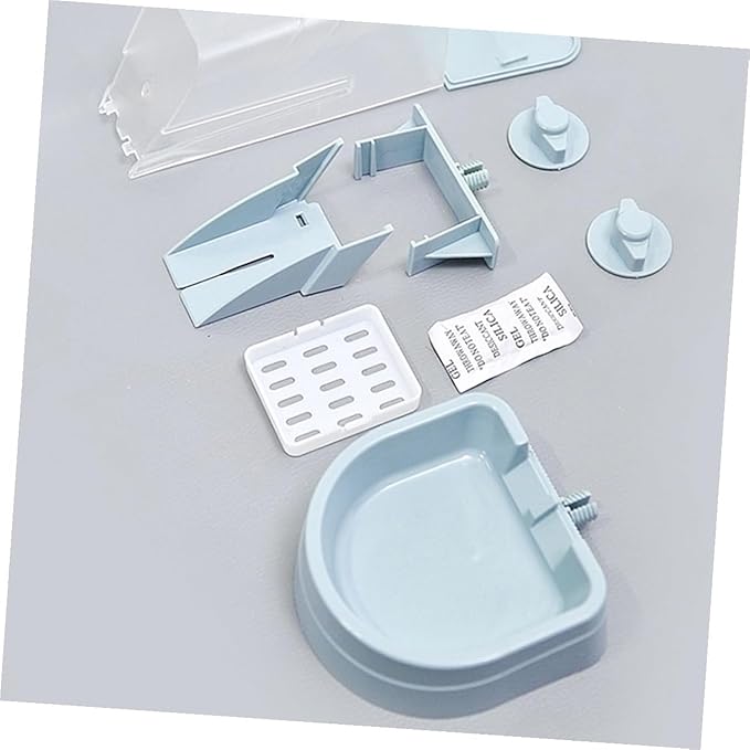Alipis 2l Automatic Pet Feeder Hanging Dog Bowl Food Dispenser for Cage and Crate, Sky Color Puppy Feeder Suitable for Kennel Feeding
