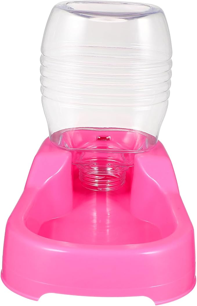 Pink Pet Water Feeder Bowl for Dogs and Puppies Safe Environmental Material Stable Non Tip Design Convenient Automatic Water Supply for Home and Pet Shops