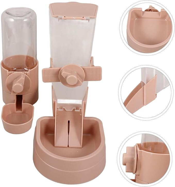 Pet Water Fountain Feeder Auto Dog Cat Feeder Dispenser for Cage Safe Material