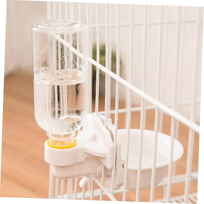 Automatic Pet Water Dispenser Water Feeder for Cats and Dogs Easy to Install Durable Material for Cages and Pet Supplies White