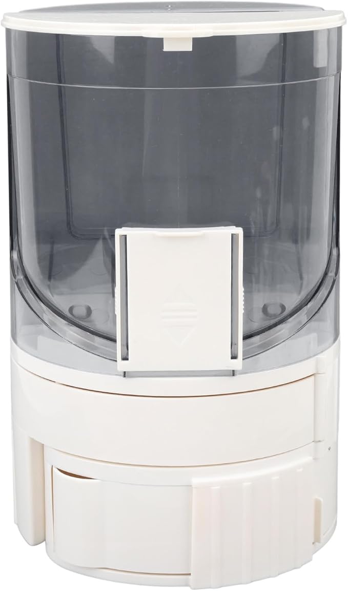 Pilipane Automatic Cat Dog Feeder Double Layer Dry Wet Separate Rotating Storage Pet Water Dispenser for Small Medium Pets (Gray)