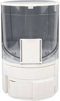 Automatic Cat Dog Feeder Double Layer Dry Wet Separate Rotating Storage Pet Water Dispenser Small Medium Pets (Grey)