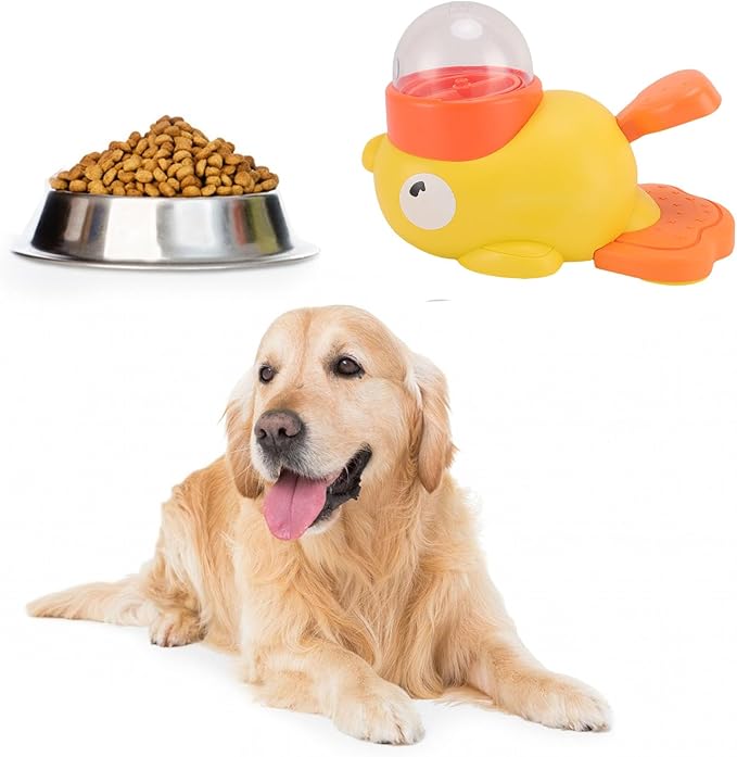 Automatic Pet Feeder, Interactive Dog Food Dispenser with Timer and Portion Control, Large Capacity Plastic Smart Feeder Toy for Cats and Dogs