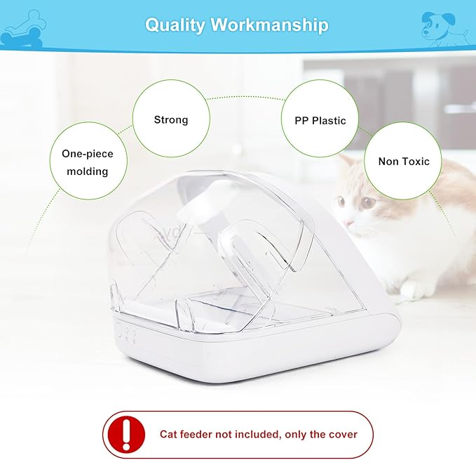 Pet Feeder Rear Cover for Pet Feeder & Connect, YOIHABV Cat Feeder Cover, Help Ensure Persistent Pets Can't Access/Steal Food from The Rear of The Cat Feeder While Lid is Open(2 Pack)