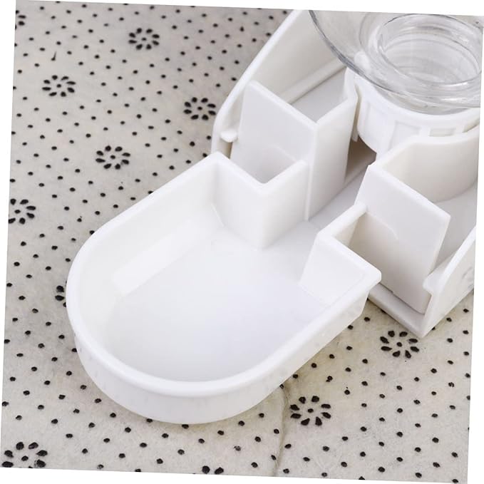 GANAZONO Automatic Pet Water Dispenser for Dogs Cats and Animals Leakproof Cage-Mounted Drinking Feeder Easy Installation for Home and Outdoors White