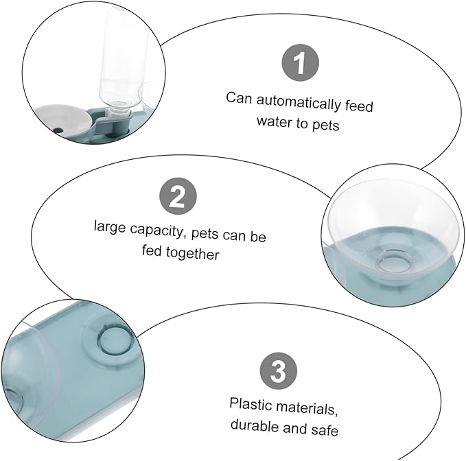 Automatic Cat Water Dispenser Raised Pet Feeder Bowl Tilt Bowls Pet Supply