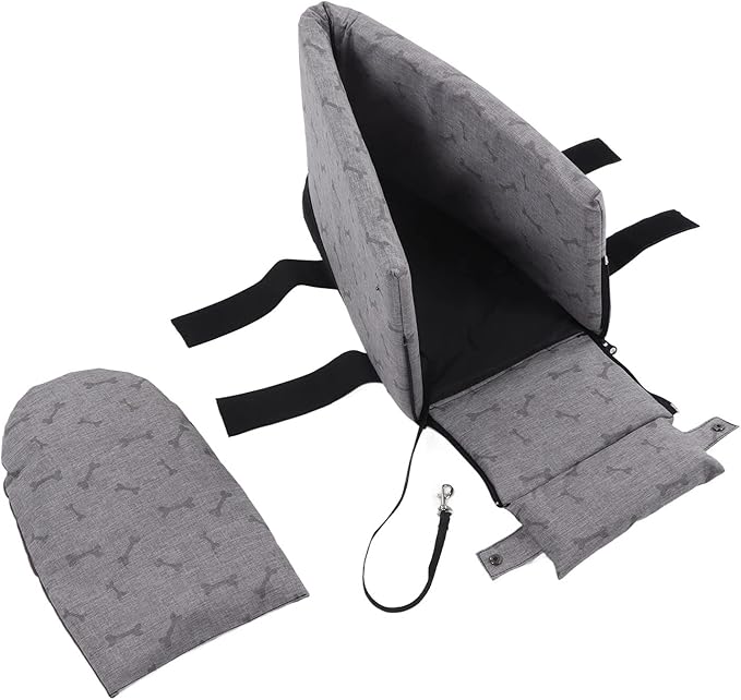 Small Dog Car Seat, Soft Washable Pet Car Seat, Puppy Portable Pet Car Seat for Small Pets, Dog Cat Seat with Safety Tethers, Travel Bed for Dogs Cats