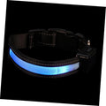 Led Solar Rechargeable Flashing Dog Collar High Visibility Glow Pet Neckband with USB Charging for Dogs Blue s Stylish and Safe Nighttime Accessory