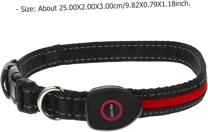 Night Luminous Dog Collar USB Rechargeable Led Pet Collar for Safe Durable and Wear-Resistant Multi-Function Warning Light
