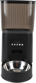 Timed Automatic Pet Feeder, Automatic Pet Feeder, Timed Feeding, Button Control, Safe Food Grade Plastic, Easy to Use for Dog Cat Feeding (Single Bowl)