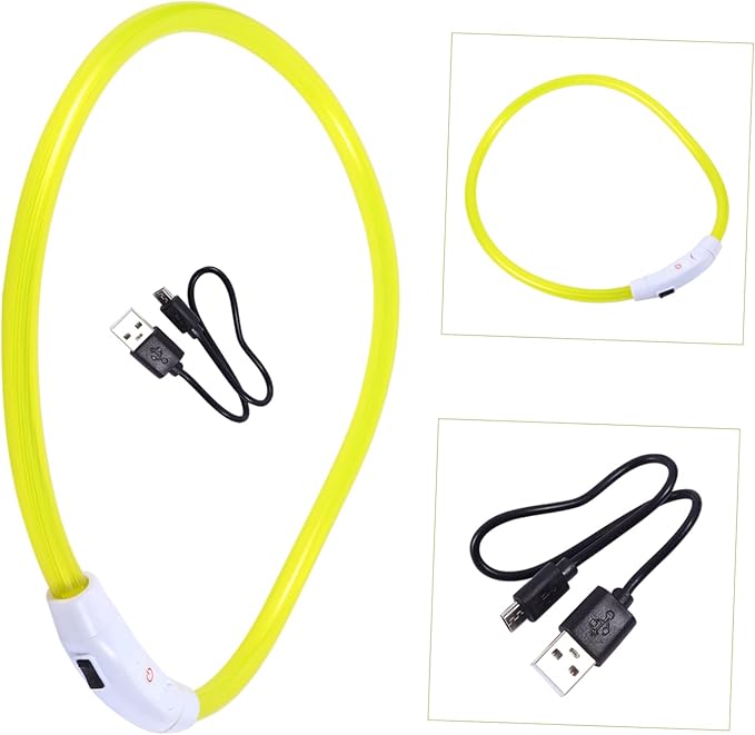 Led Glowing Dog Collar USB Rechargeable Pet Glow Collar for Puppies Lightweight Design for Safe and Festive Occasions