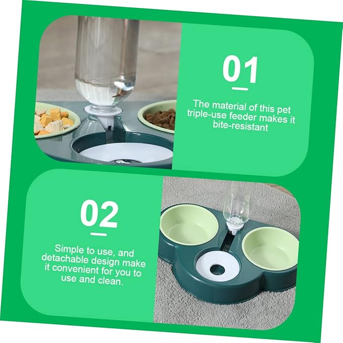 Detachable Pet Feeder Multi-Function Automatic Water Dispenser for Dogs and Convenient Food and Water Bowl for Home Use Durable and Easy to