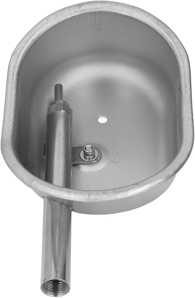 Automatic Animal Water Bowl, Stainless Steel Livestock Water Feeder Trough for Pig Goat Sheep Dog Cattle, Hydration Ensured at All Times, Medication (Small Elliptical, Size: