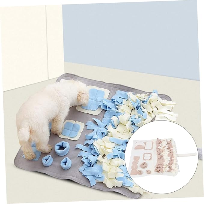 UPKOCH Dog Snuffle Mat for Dogs Pet Foraging Activity Pad Small Training Blanket for Nose Work Machine Washable and Safe for Pet Play