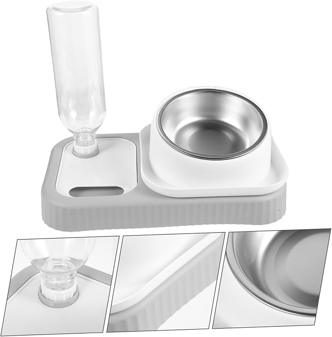 Cat Dog Feeder Waterer Set Automatic Compact Detachable Feed Tool Pet Bowls Waterer for Cats Dogs