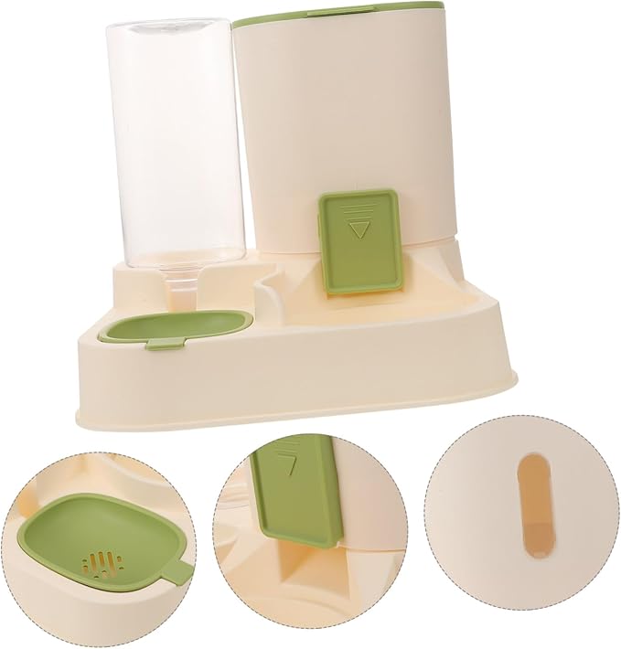 Milisten Automatic PET Water Feeder and Food Dispenser for Dogs and Cats Large Capacity Dry Wet Separation Detachable Water Bowl Fall Design for Indoor Use