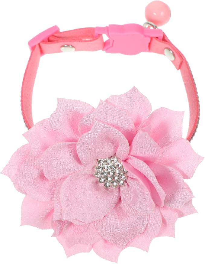 Yardwe Adjustable Rhinestone Dog Collar Comfortable Puppy Neck Decor for Dogs and Cats Stylish and Design for Daily Wear and Special Occasions