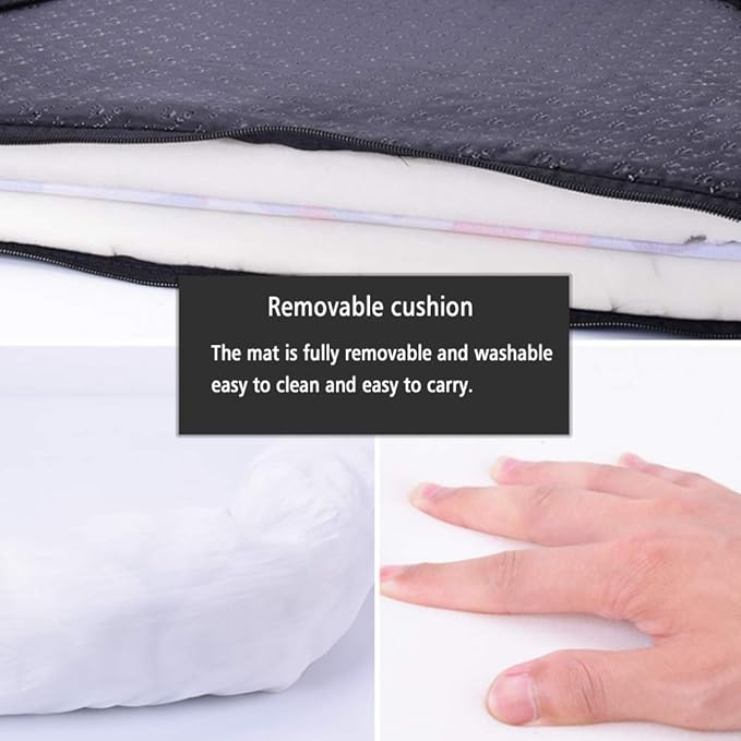 Dog Car Seat Pet Car Booster Bucket Seat Pet Travel Safety Car Seat Dog Bed for Car with Removable Cover&Safety Leash for Small and Medium Pets Cat,E