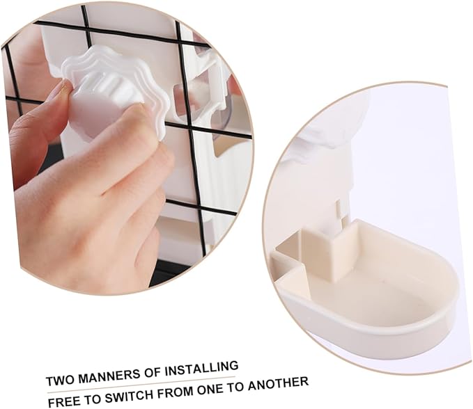 Hanging Gravity Waterer Automatic Pet Water Feeder for Dogs for Indoor Outdoor Use Convenient Water Station White