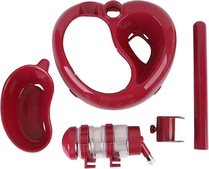 Asixxsix Dog and Cat Standing Water Dispenser Bowl, Automatic Pet Water Feeder with Heart Shaped Design, Adjustable Height, Large Capacity, Nonslip Base, Non Spill, Easy to Clean for Oral (Burgundy)