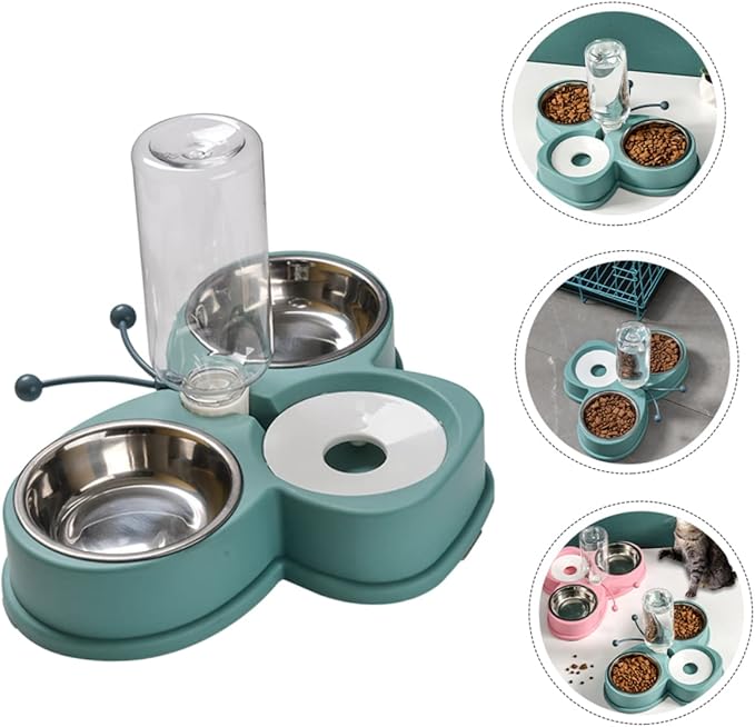 Automatic Waterer Feeder for Dogs Dog Water and Food Dispenser Pet Feeding Station