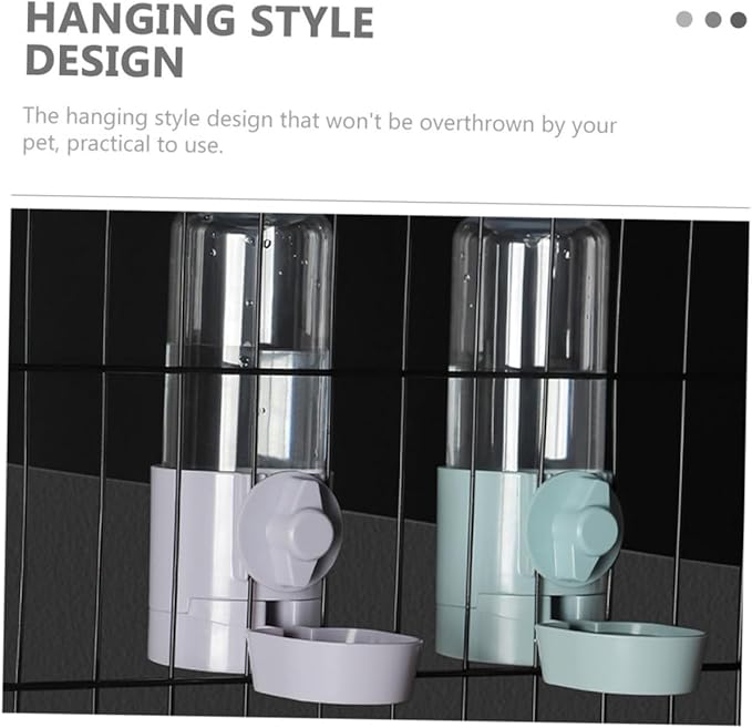 GANAZONO Hanging Automatic Pet Waterer for Cats and Dogs and Easy to Feeder Compact Design for Indoor Use for Busy Pet Owners Gray