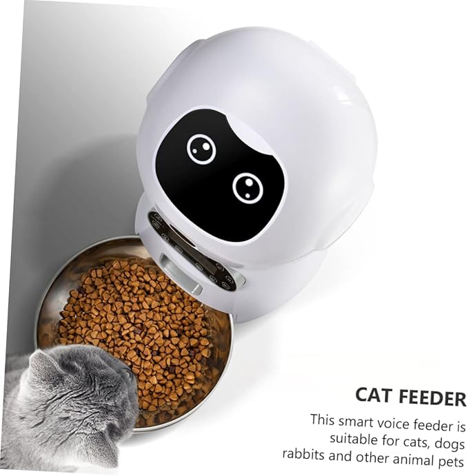1set Feeder with Capacity Automatic Meal Timer and for Cats and Dogs USB Powered Intelligent Food Dispenser