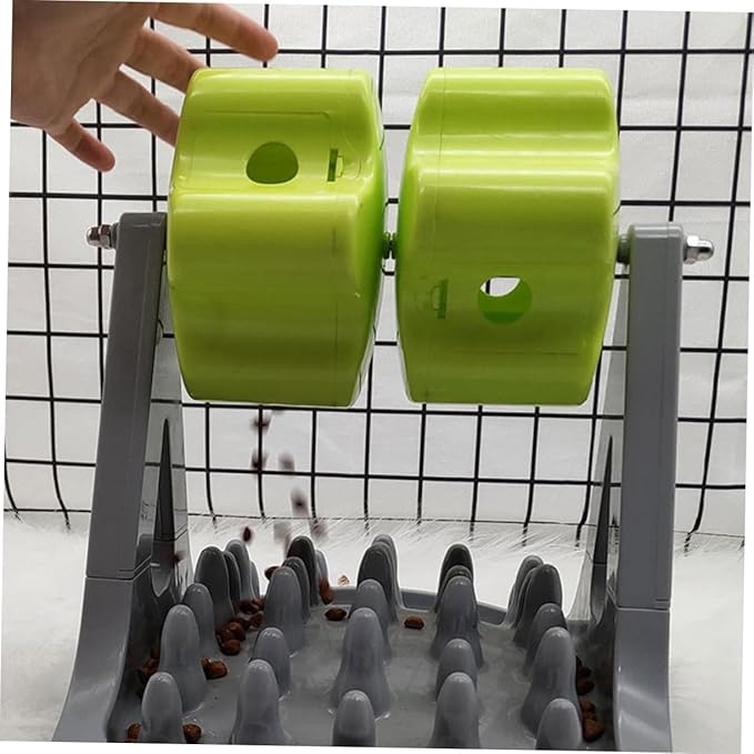 Automatic Dog Food Dispenser Choking Design Rotatable PET Feeder Bowl 1-Piece Training Toy for Dogs