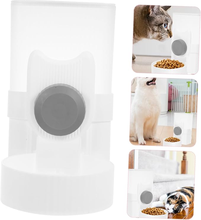 Automatic Pet Feeder Container Hanging Type Puppy Food Dispenser Control and for Cats and Dogs Prevents Overflow and Spills for Use