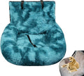 Dog Car Seat with Thick Cushion Travel Pet Bed with Seat Belt Car Seat Dog Bed for Large and Small Dogs (Tie-Dye Royal Blue, Small)