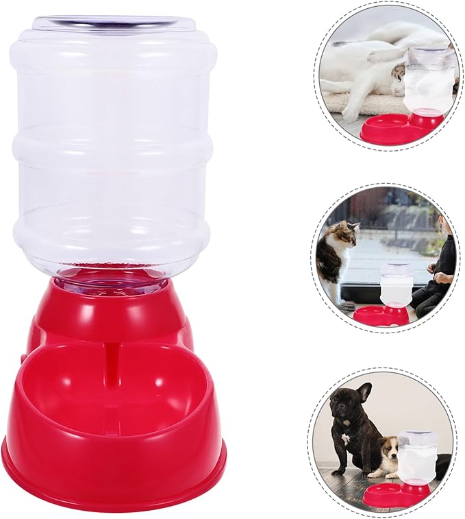 Automatic PET Water Fountain for Dogs and Cats 3.5L Pink Drinking Basin Food Bowl Automatic Feeding Device for Indoor Use for Pets