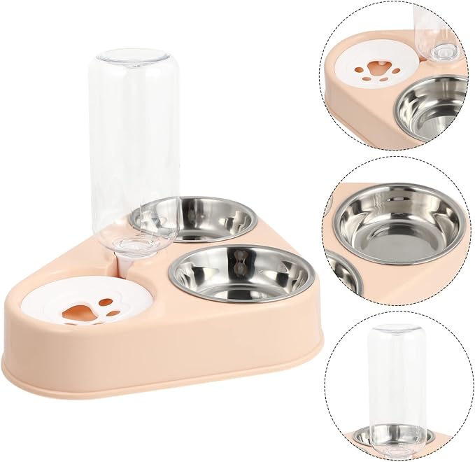YARNOW Automatic Pet Water Dispenser Capacity and Non-Slip Stainless Steel Bowls for Cats and Dogs Easy to Water Feeder and Dog Bottle