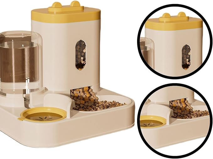 Automatic Pet Feeder with Water Dispenser - Self-Feeding Station for Cats and Dogs, Ideal for Home or Travel Use